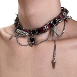 Punk Metal Leather Choker