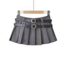 Double Belt Mini Skirt