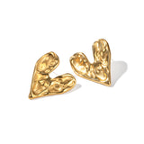 Matte Gold Love Earrings