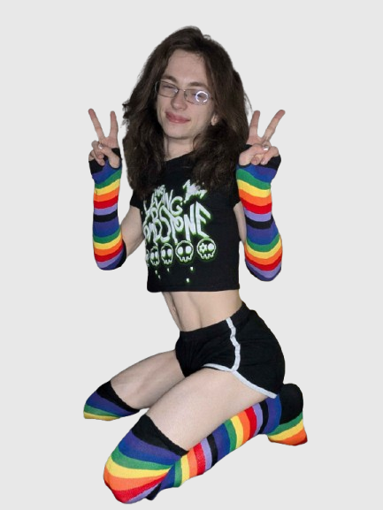 Rainbow Thigh Highs