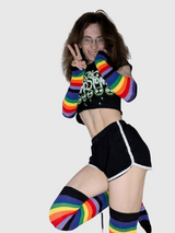 Rainbow Thigh Highs