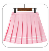 Pastel Striped Pleated Femzai Skirts