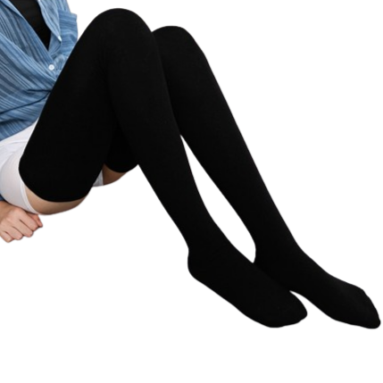 Solid Thigh High Socks (80cm)