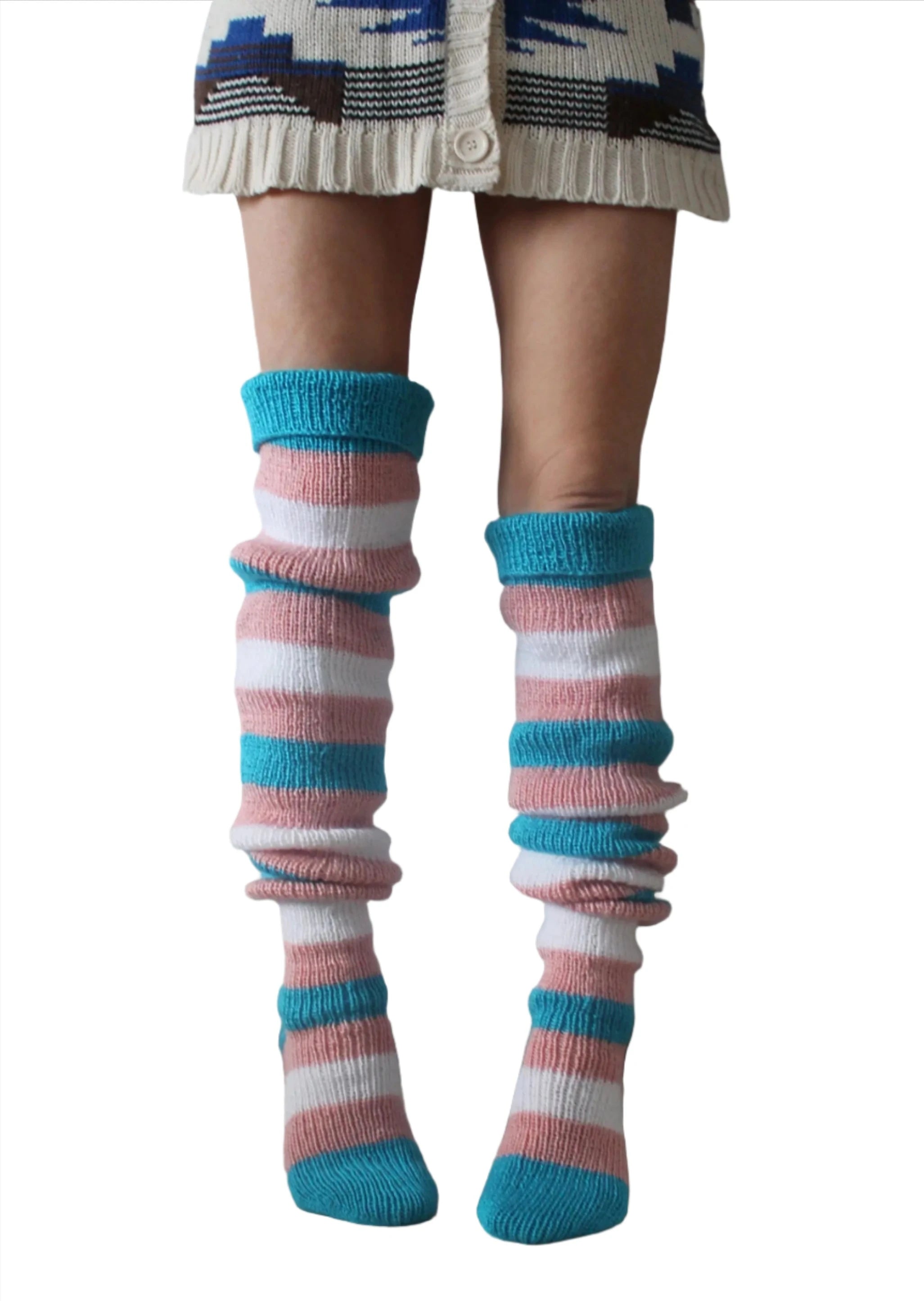 Trans Cotton Thigh Highs - Femboy Clothing | Femzai