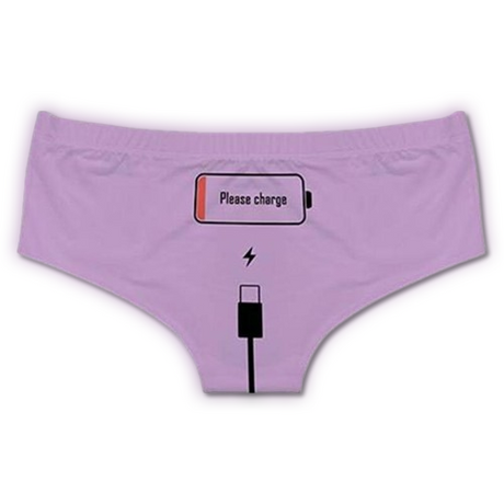 "Please Charge" Cotton Panties