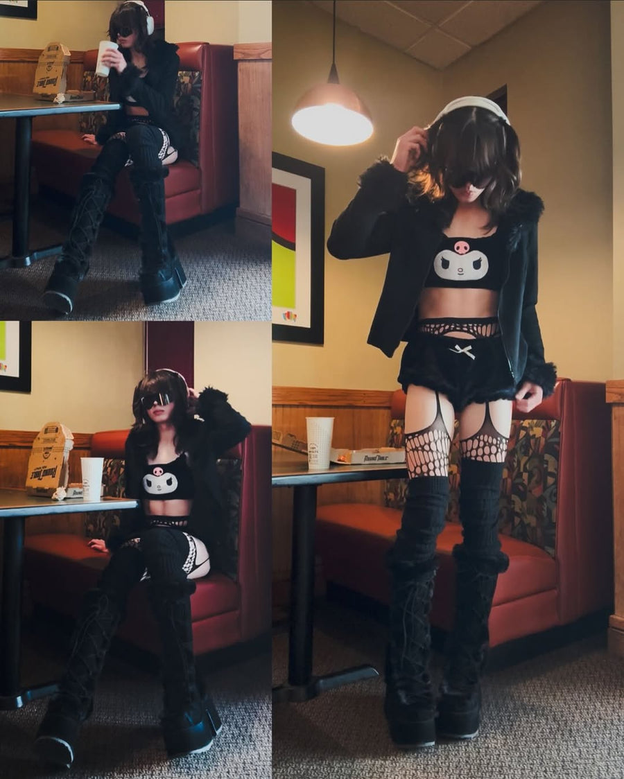 Out-in-the-wild: thigh-highs + mini