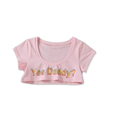 "Yes Daddy" Short-sleeve Crop Top