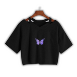 Femzai's Butterfly Femboy Crop Tee