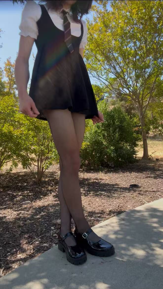 Femboy Puff Sleeve Blouse & Pleated Skirt 2-in-1 Set