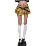 Retro Yellow Plaid Skirt