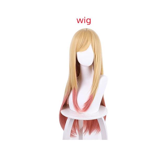 Front view of the Femzai Marin Kitagawa Wig, styled to mimic the anime character’s hairstyle, a versatile piece for femboy attire and My Dress-Up Darling cosplays.