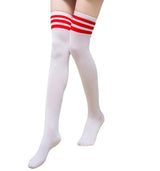 Classic Thigh Highs, femboy, white, front angle, thighs