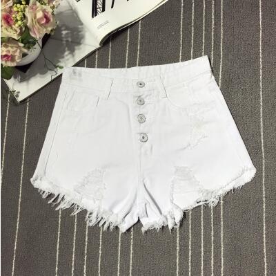Crisp white Femzai denim skirt on a hanger, showcasing its clean and versatile design, perfect for creating various femboy looks.