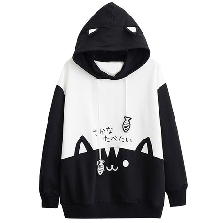 Comfy Kitten & Fish Hoodie