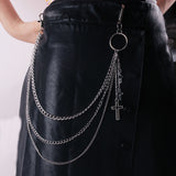 Silver Cross Belt Chains