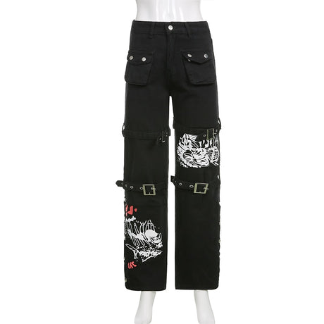 "Metal Queen " Low-Waist Trousers - Femzai