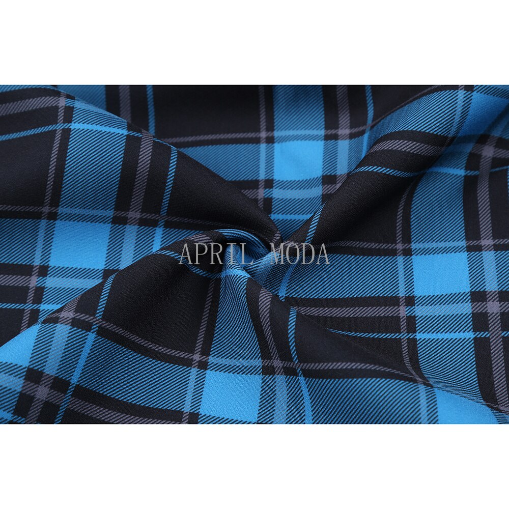 Plaid Blue Gothic Skirt