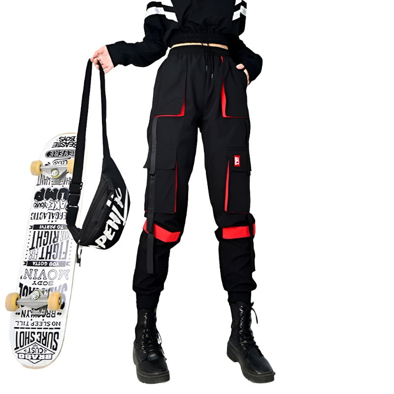 Red Stripe Cargo Pants