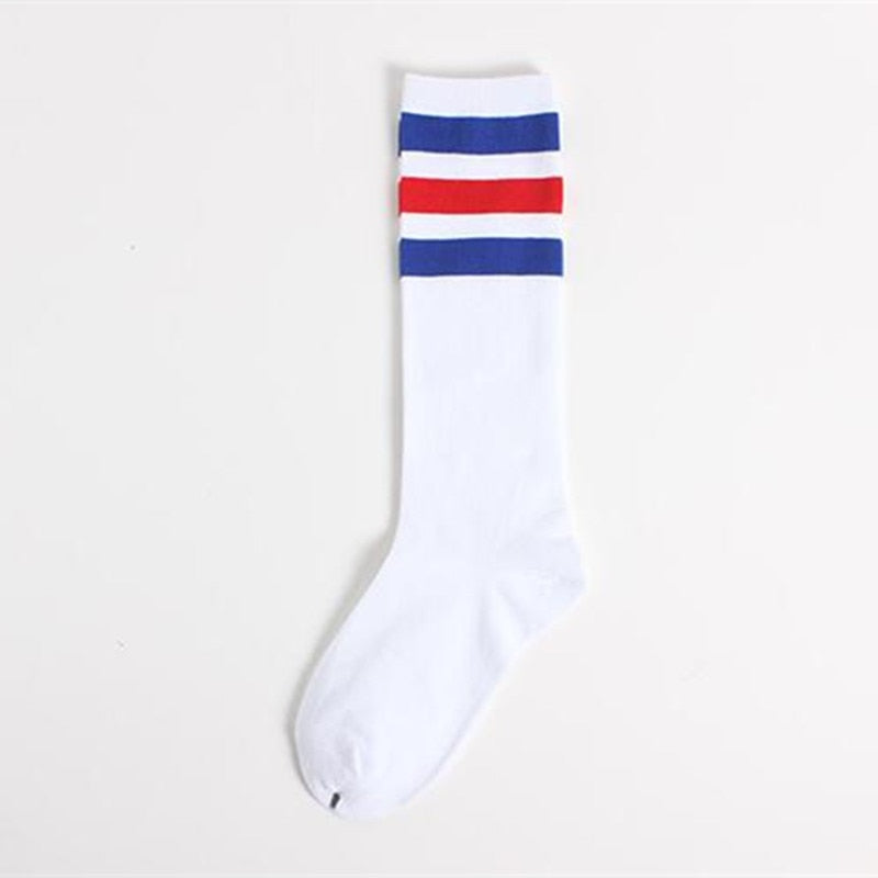 Three-Stripes Cotton Socks