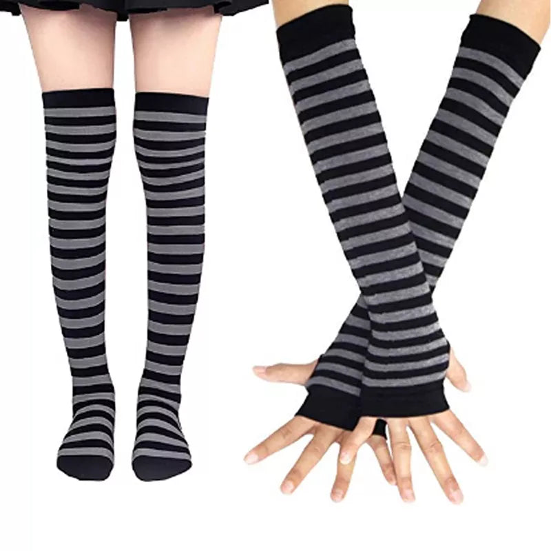 Matching Thigh High + Handwarmer Set