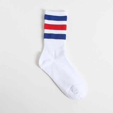 Three-Stripes Cotton Socks