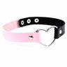 Heart Buckled Leather Choker - Femzai