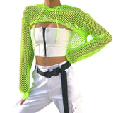 Rave Mesh Crop Top - Femzai