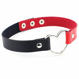 Heart Buckled Leather Choker - Femzai