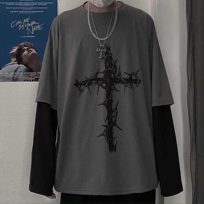 Cross Double-Sleeve Long Sleeve