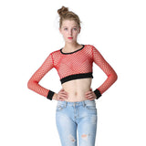 Fishnet Long Sleeve Crochet Top