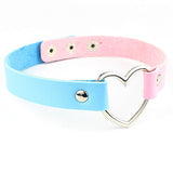 Heart Buckled Leather Choker - Femzai