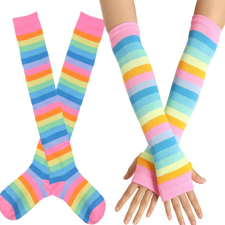 Rainbow Thigh Highs