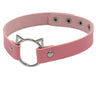 Heart Buckled Leather Choker - Femzai