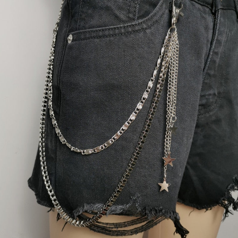 Silver Cross Belt Chains