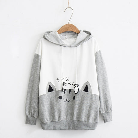 Comfy Kitten & Fish Hoodie