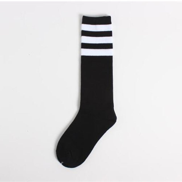Three-Stripes Cotton Socks