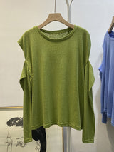 Solid Slim O-neck Top