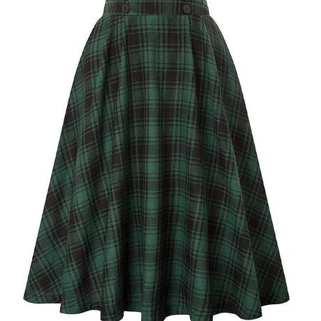 Pleated Vintage Midi Skirt