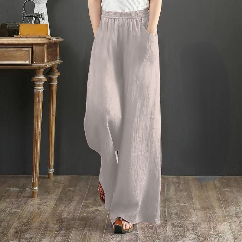 Solid Cotton Trousers