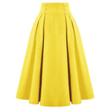 Pleated Vintage Midi Skirt