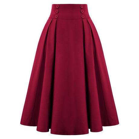 Pleated Vintage Midi Skirt