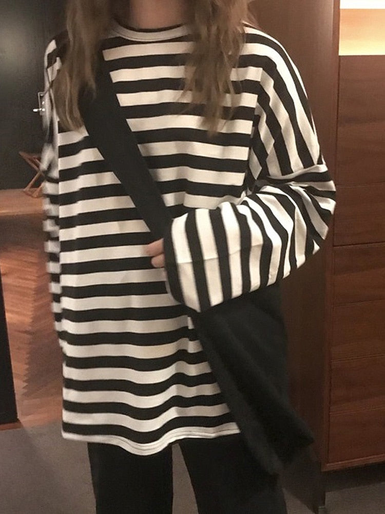 Oversize Classic Striped Longsleeve