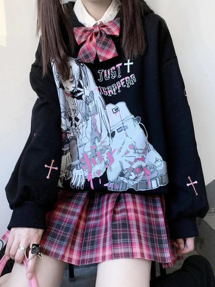 Just Disappear Hoodie: Femboy Clothing - Femzai Store