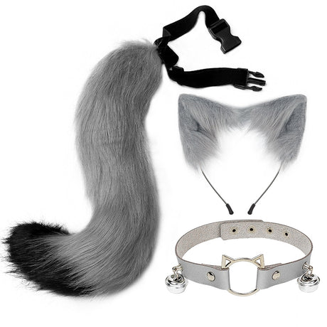 Cat Ear + Choker + Tail Belt Intimate Set