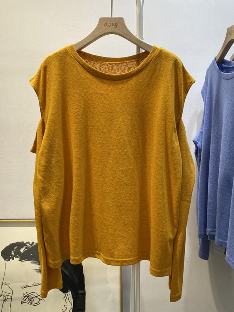 Solid Slim O-neck Top