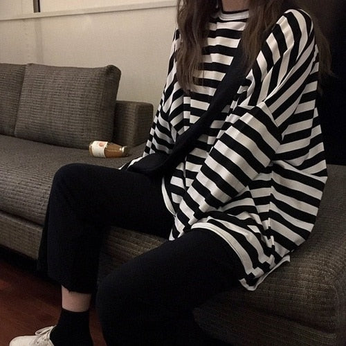 Oversize Classic Striped Longsleeve