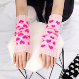 Heart Print Mittens - Femzai