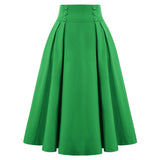 Pleated Vintage Midi Skirt