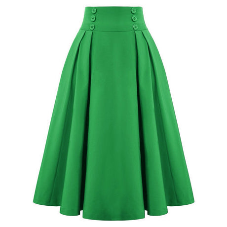 Pleated Vintage Midi Skirt