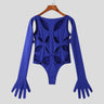 Longsleeve Gloved Hollow-out Bodysuit